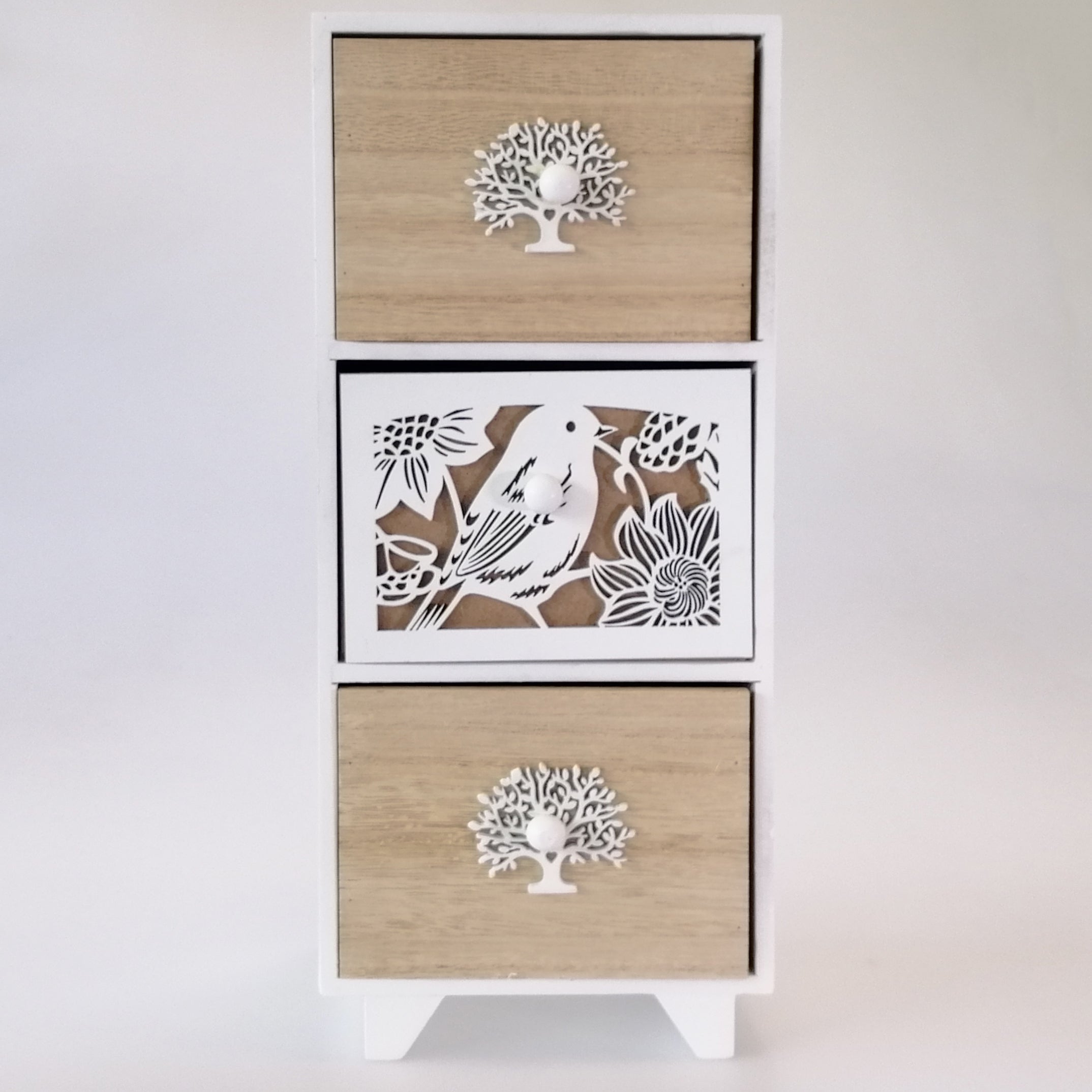 Woodbox - Three Drawer Mini Cabinet