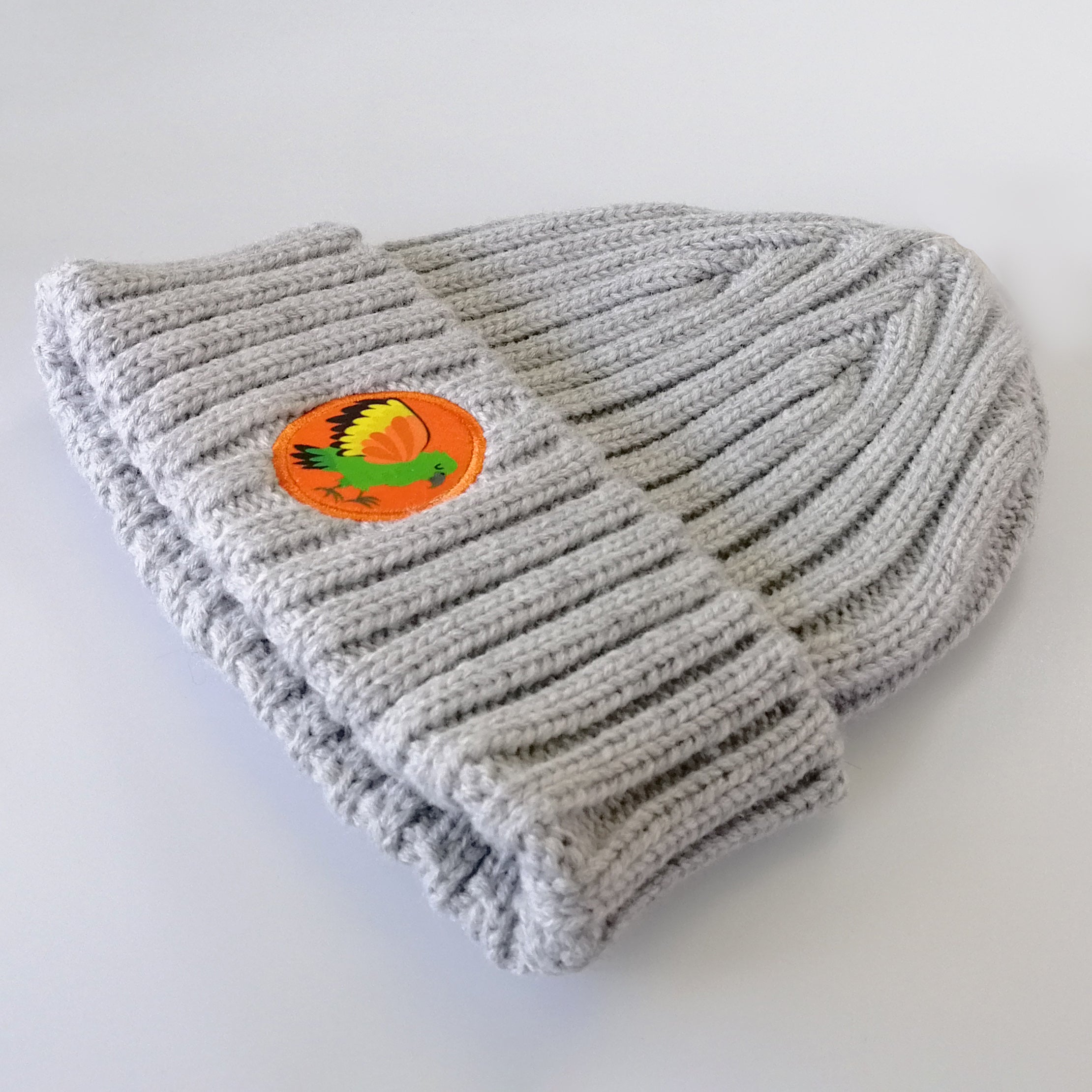 Moana Road - Kids Kiwiana Beanie - Grey Kea