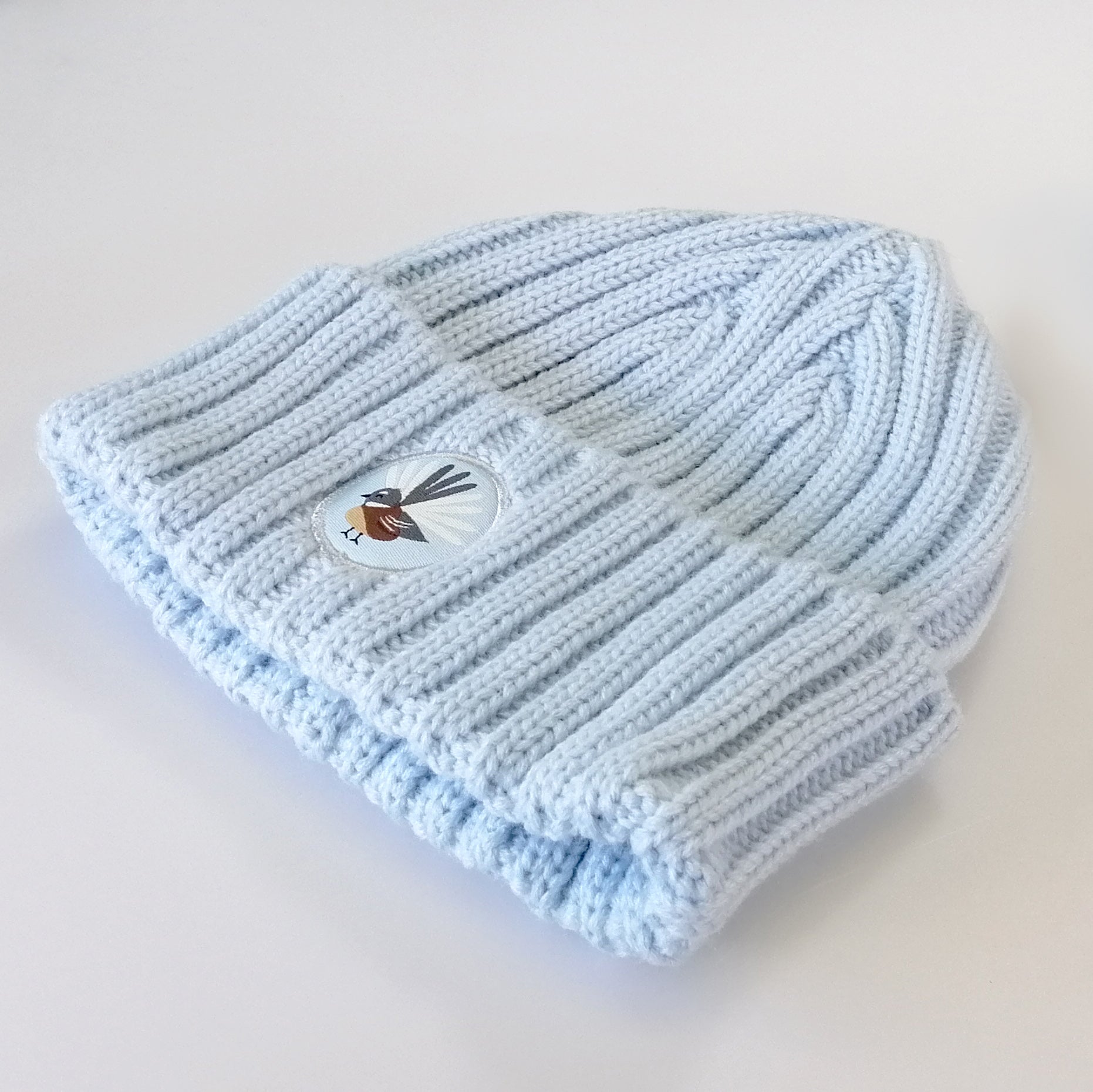 Moana Road - Kids Kiwiana Beanie - Blue Fantail