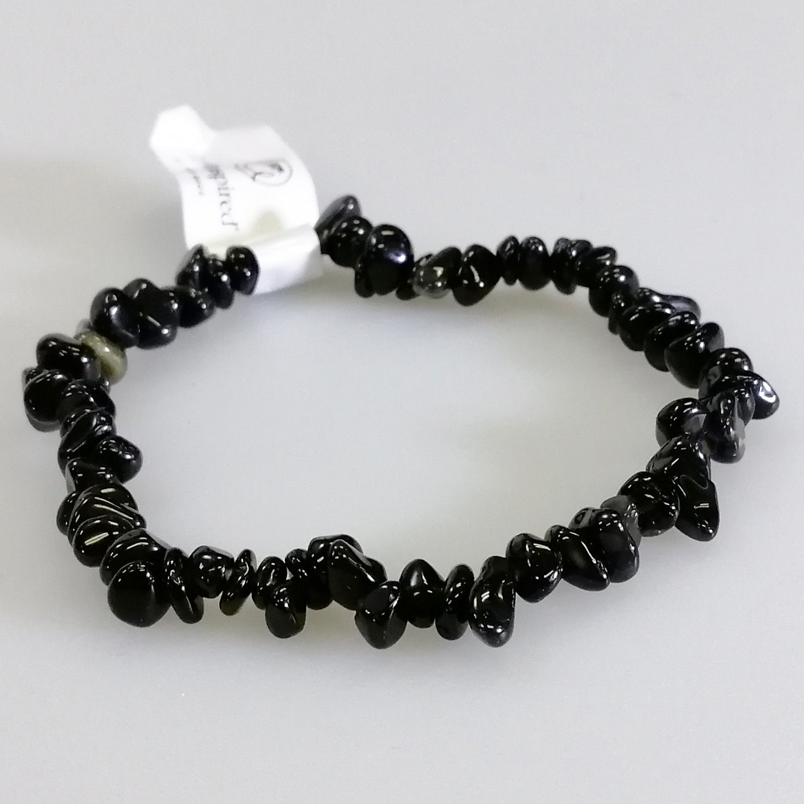 Gem Chip Bracelet - Obsidian