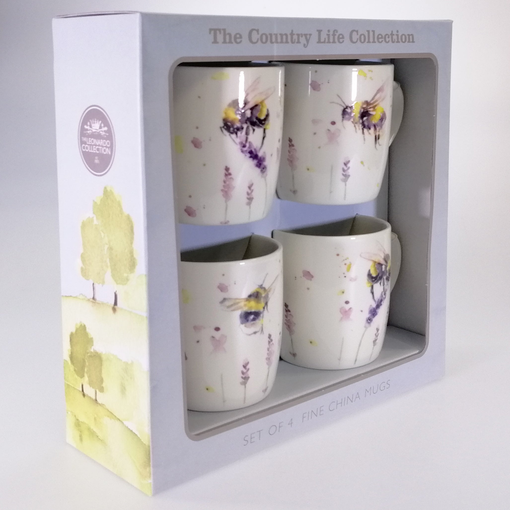 Country Life - Bee Mugs - Set of 4