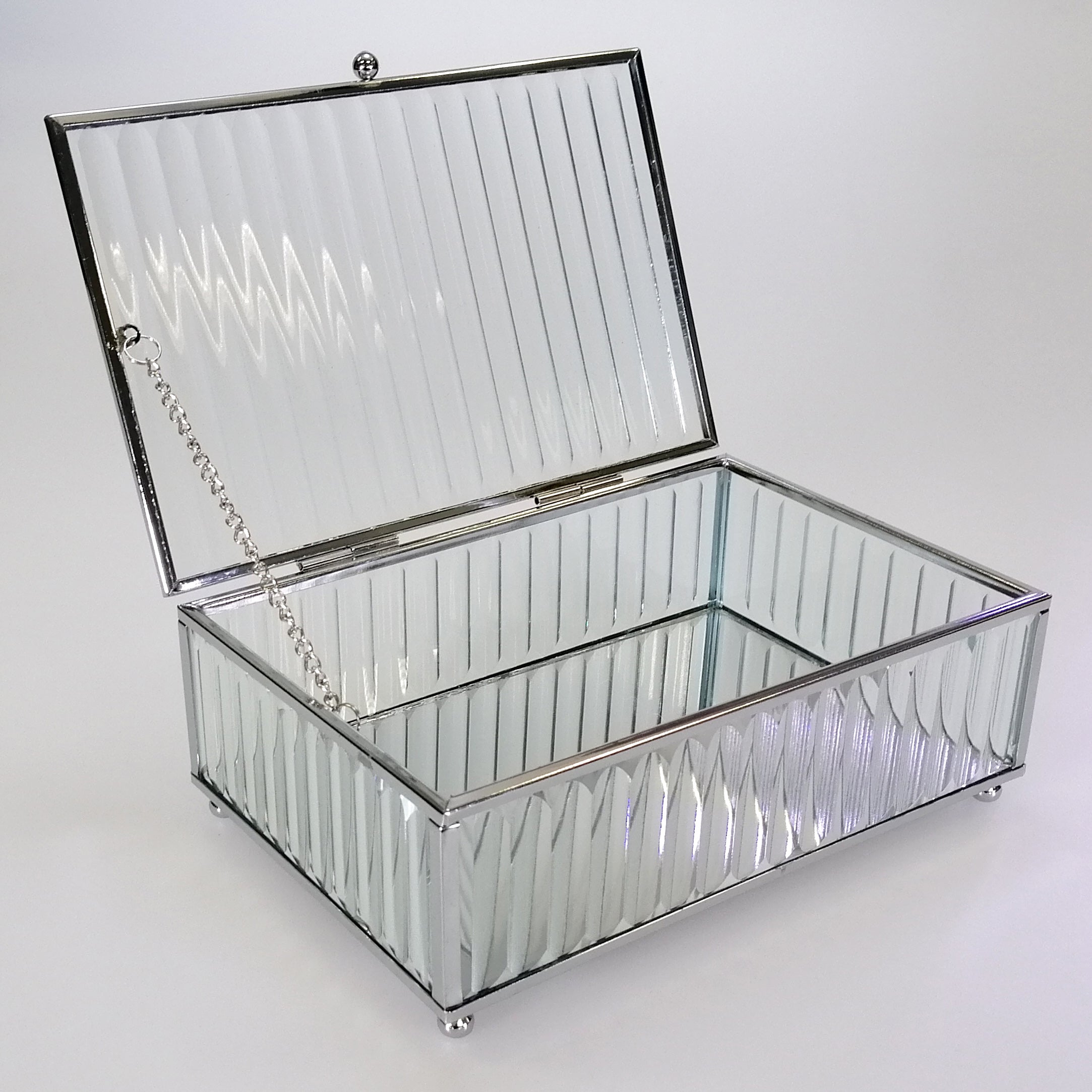 Silver Deco Jewellery Box