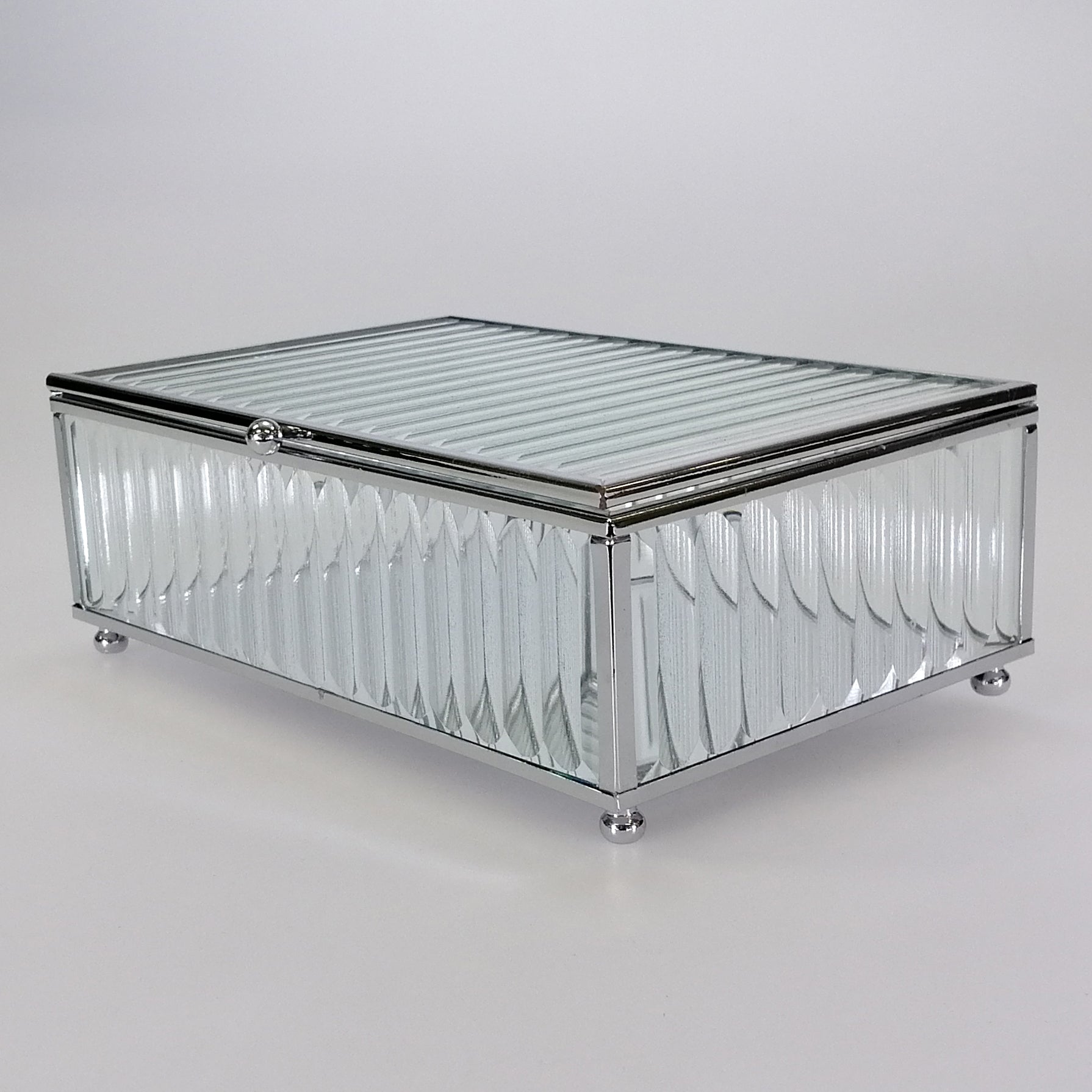 Silver Deco Jewellery Box