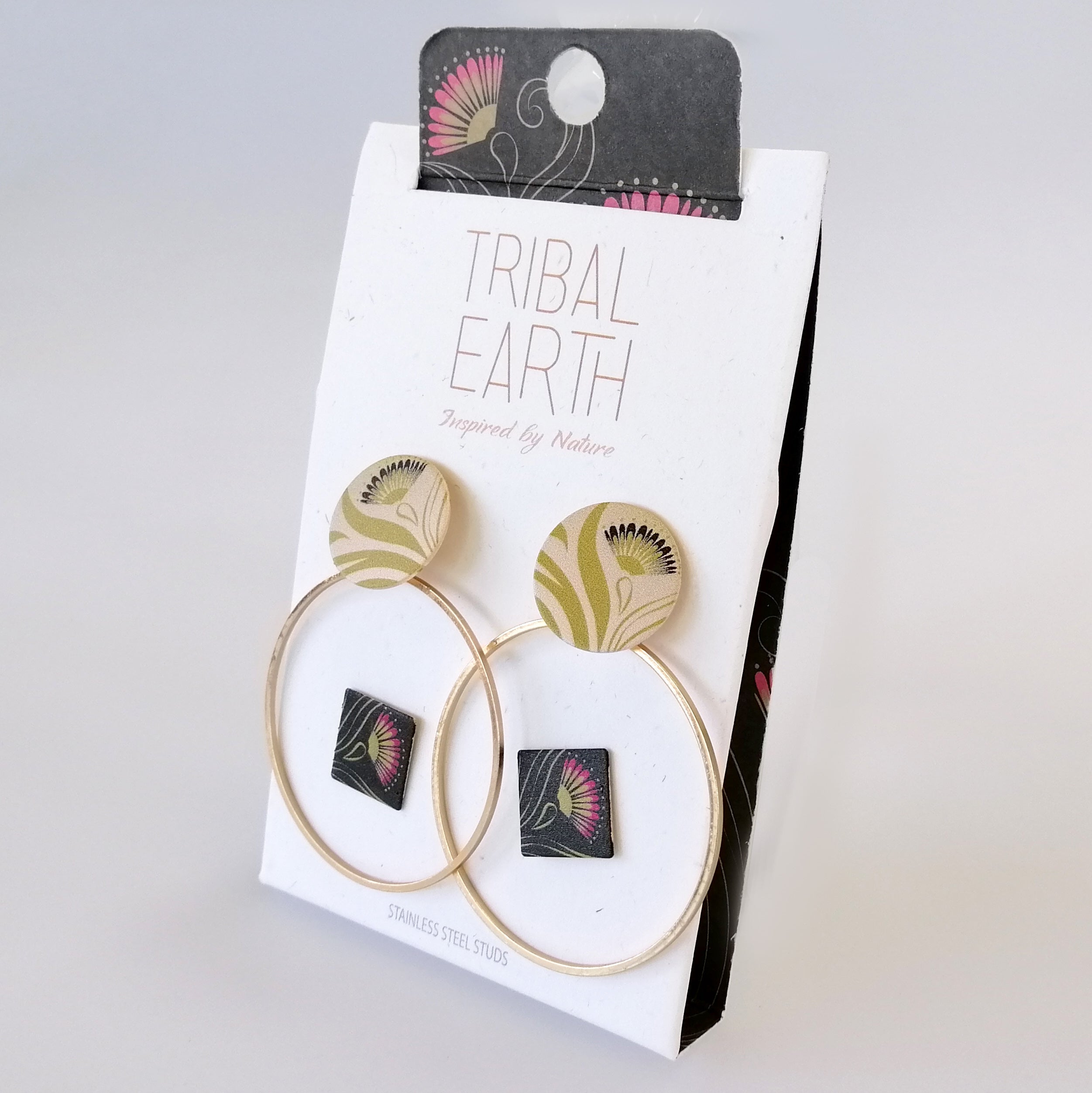 Tribal Earth - Pohutakawa Earring Set