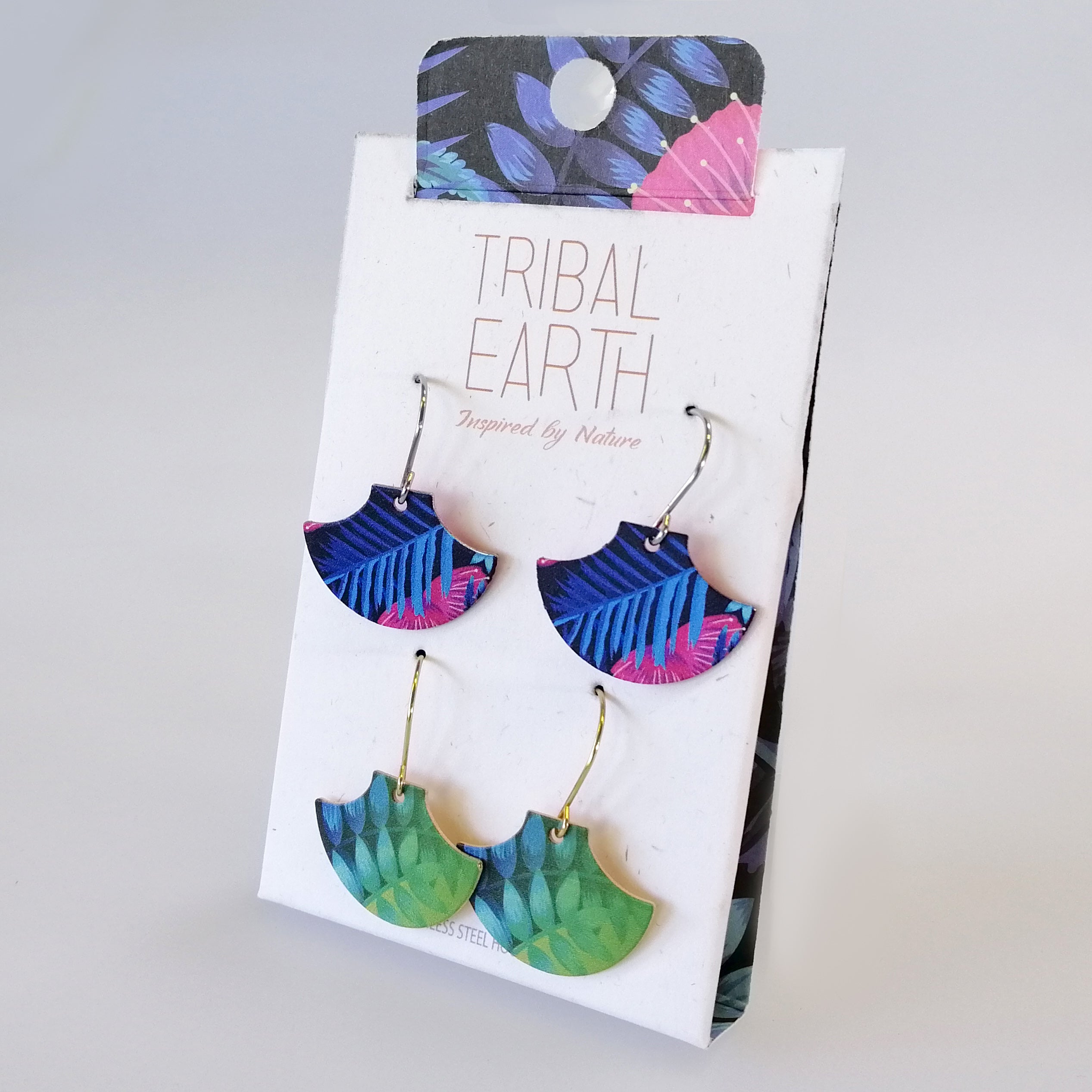 Tribal Earth - Fern Pagoda Earring Set