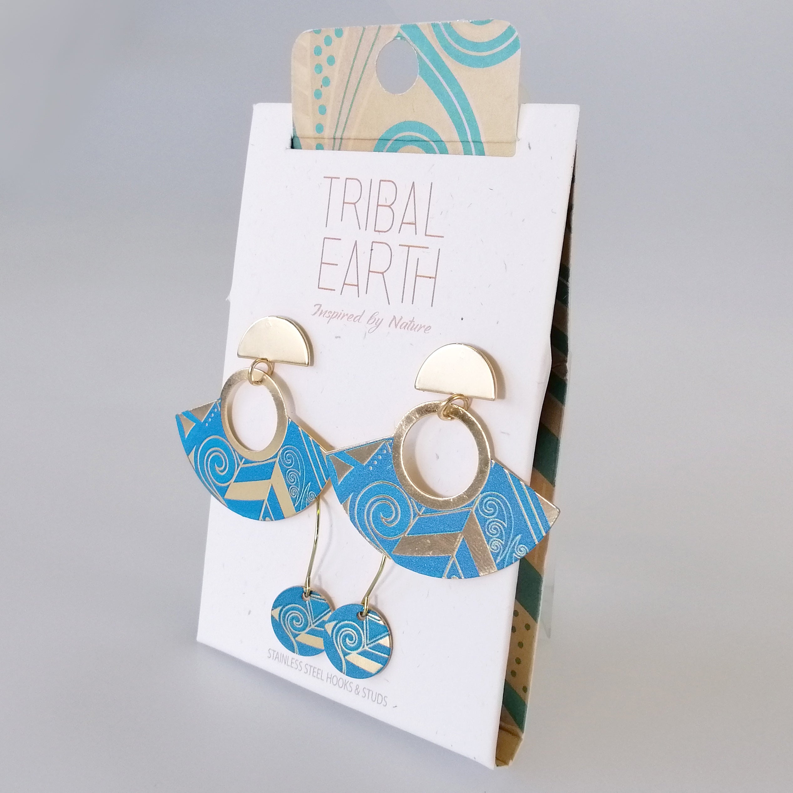 Tribal Earth - Koru Fans Earring Set