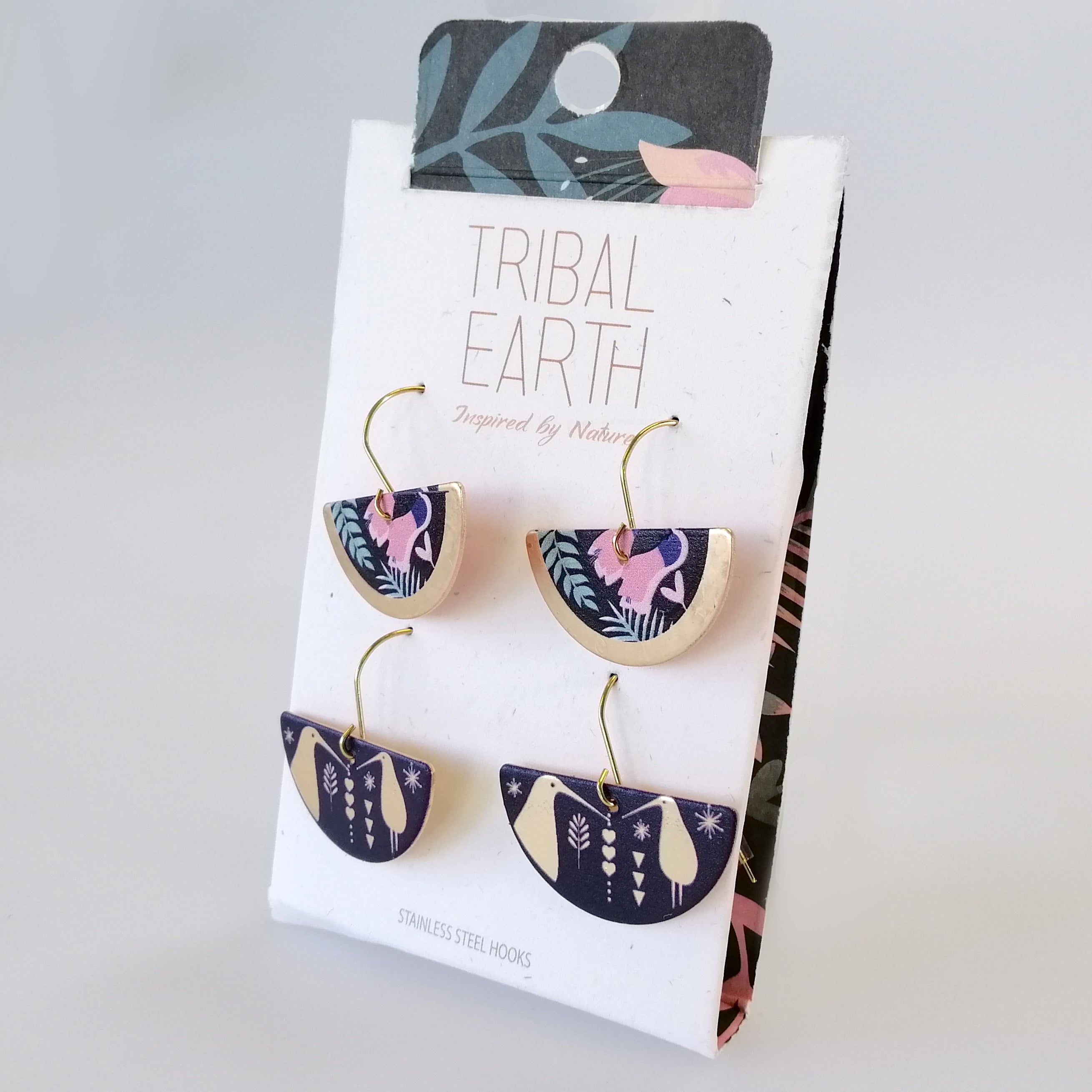 Tribal Earth - Kiwi & Ferns Earring Set