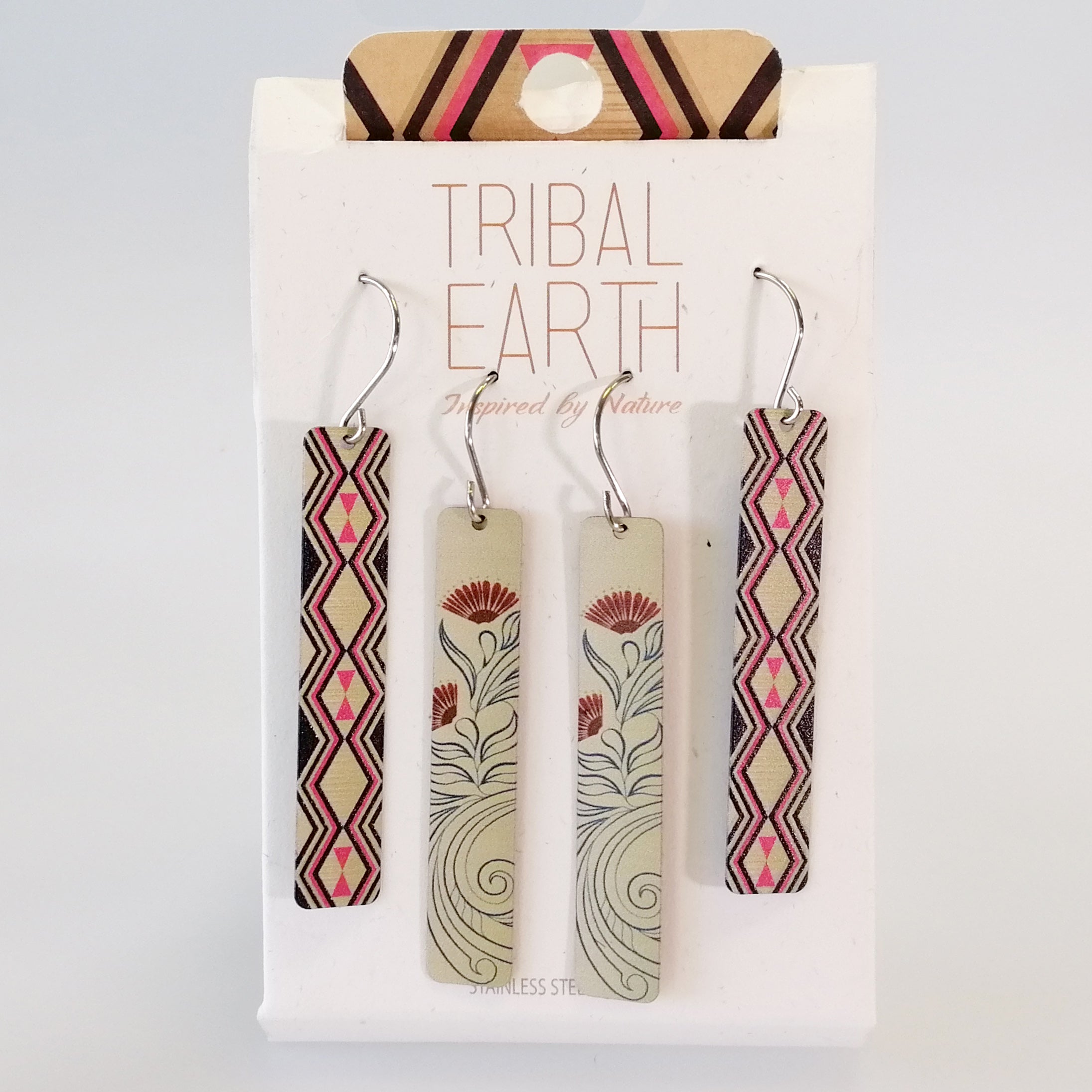 Tribal Earth - Pohutakawa Drop Earring Set