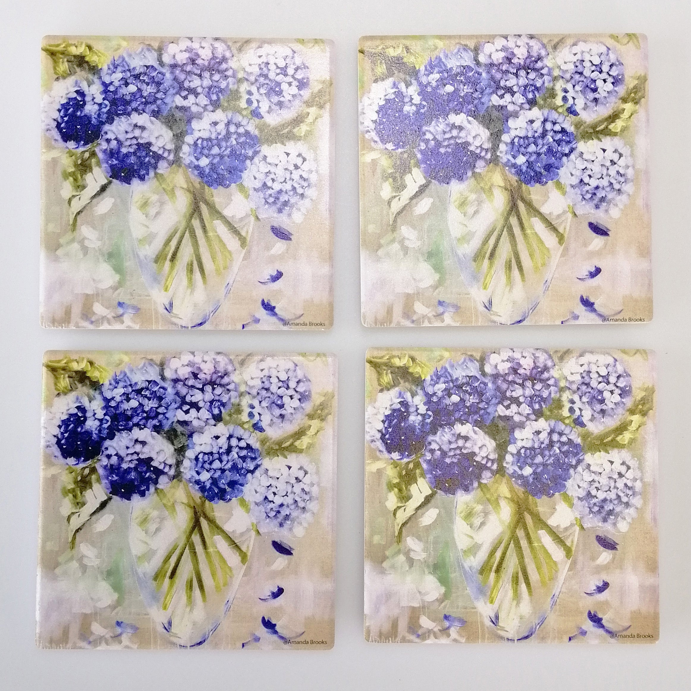 Hydrangeas - Coasters - Set of 4
