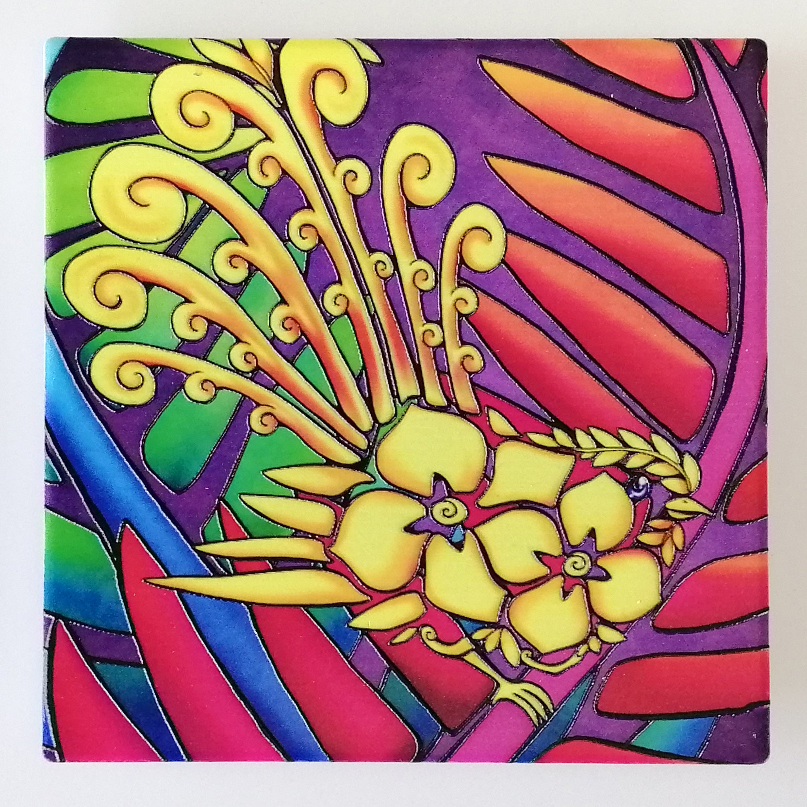 Bright Fantail 3D Print Tile Hanging