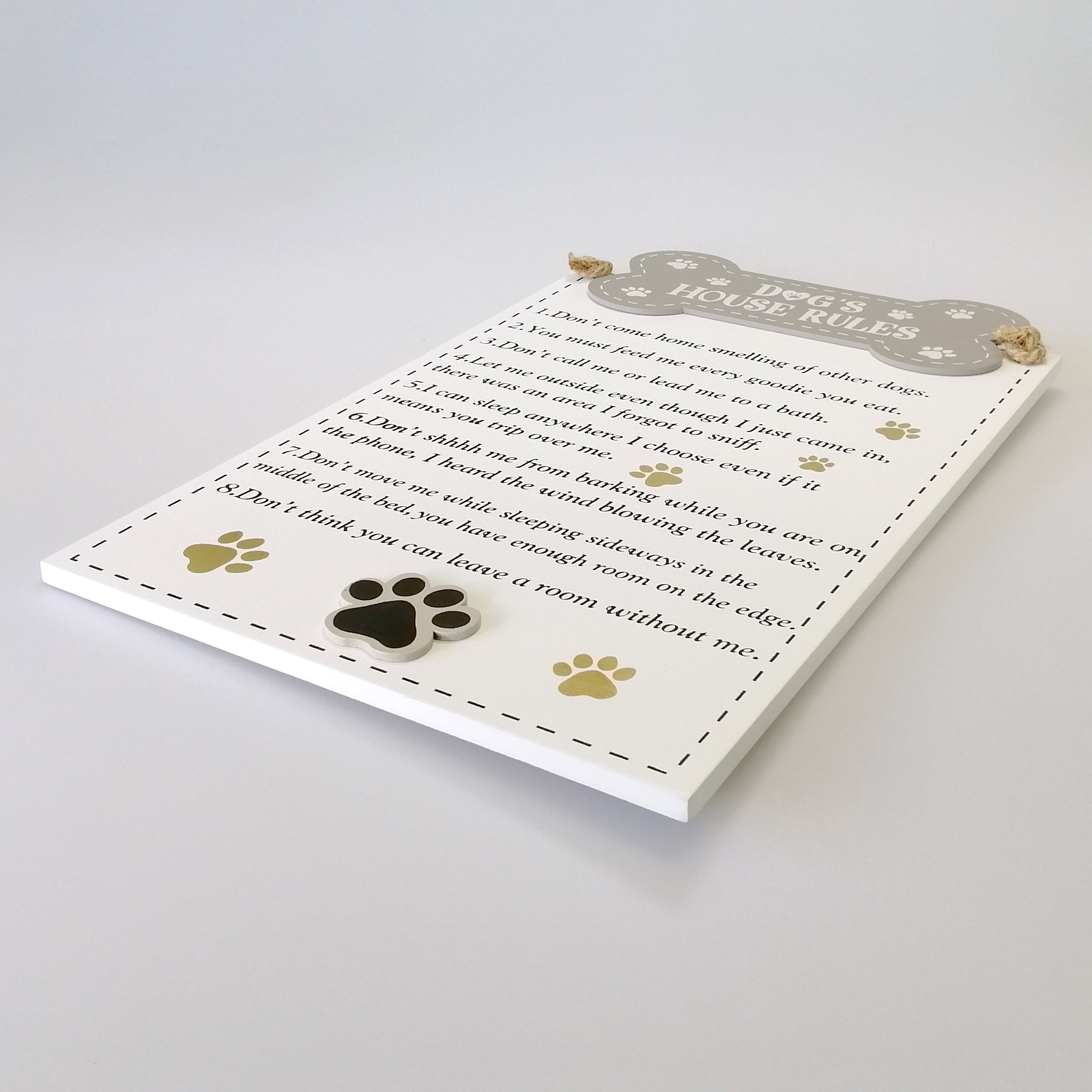 Dog's House Rules' Large Plaque Sign