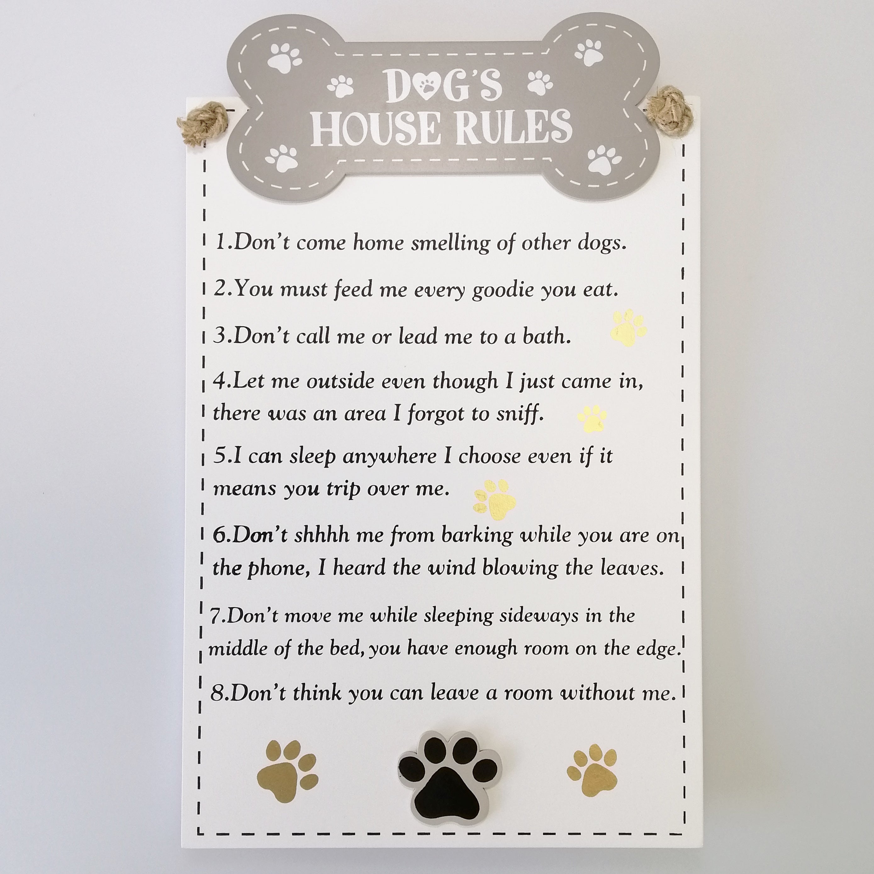 Dog's House Rules' Large Plaque Sign