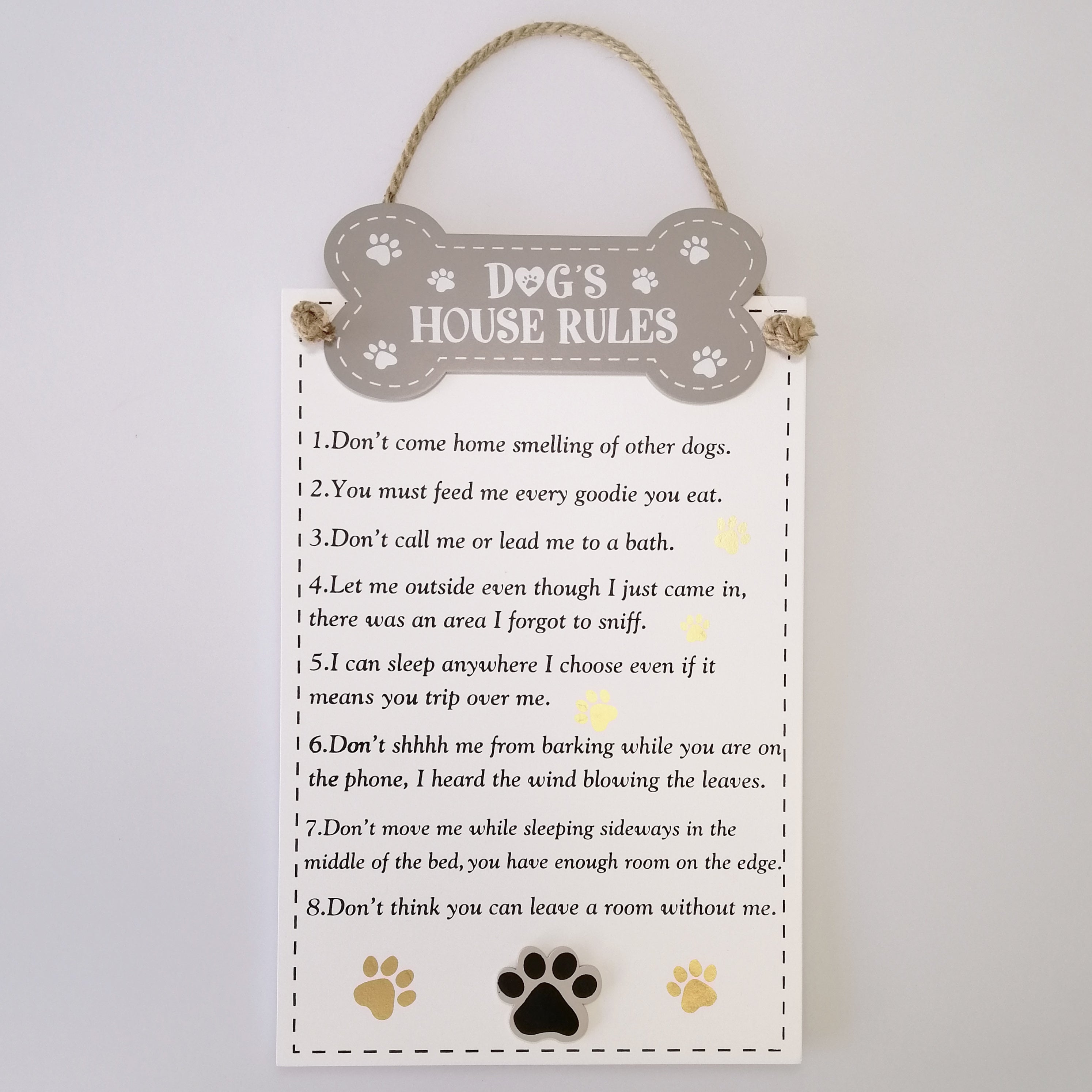 Dog's House Rules' Large Plaque Sign