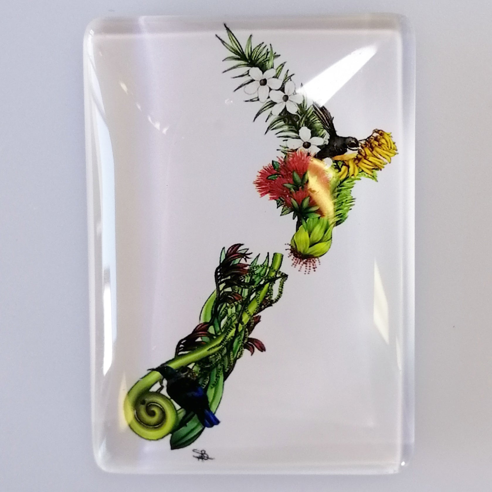 Sophie Blokker - Glass Magnet - NZ Flora