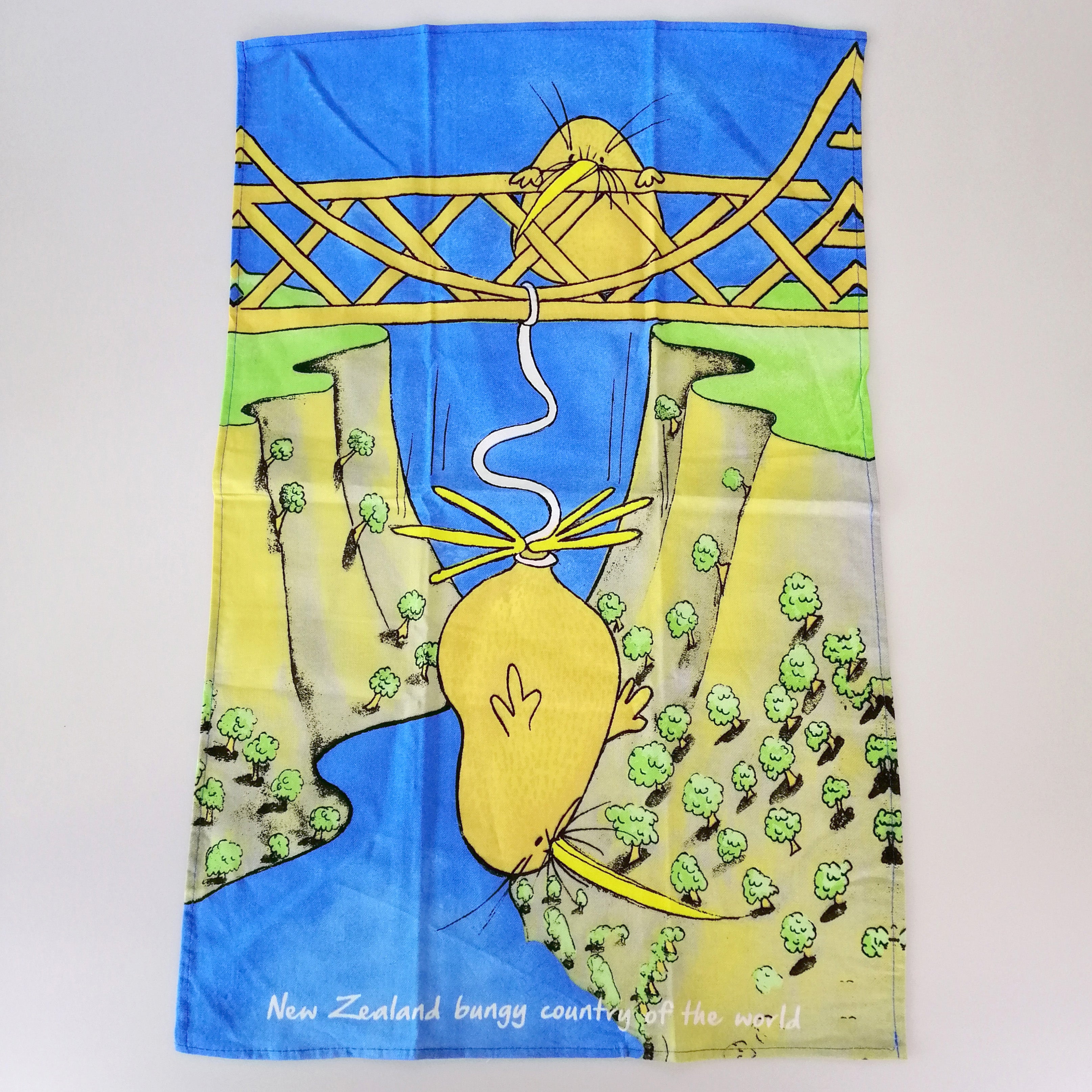 Tea Towel - Bungy Jumping Kiwi