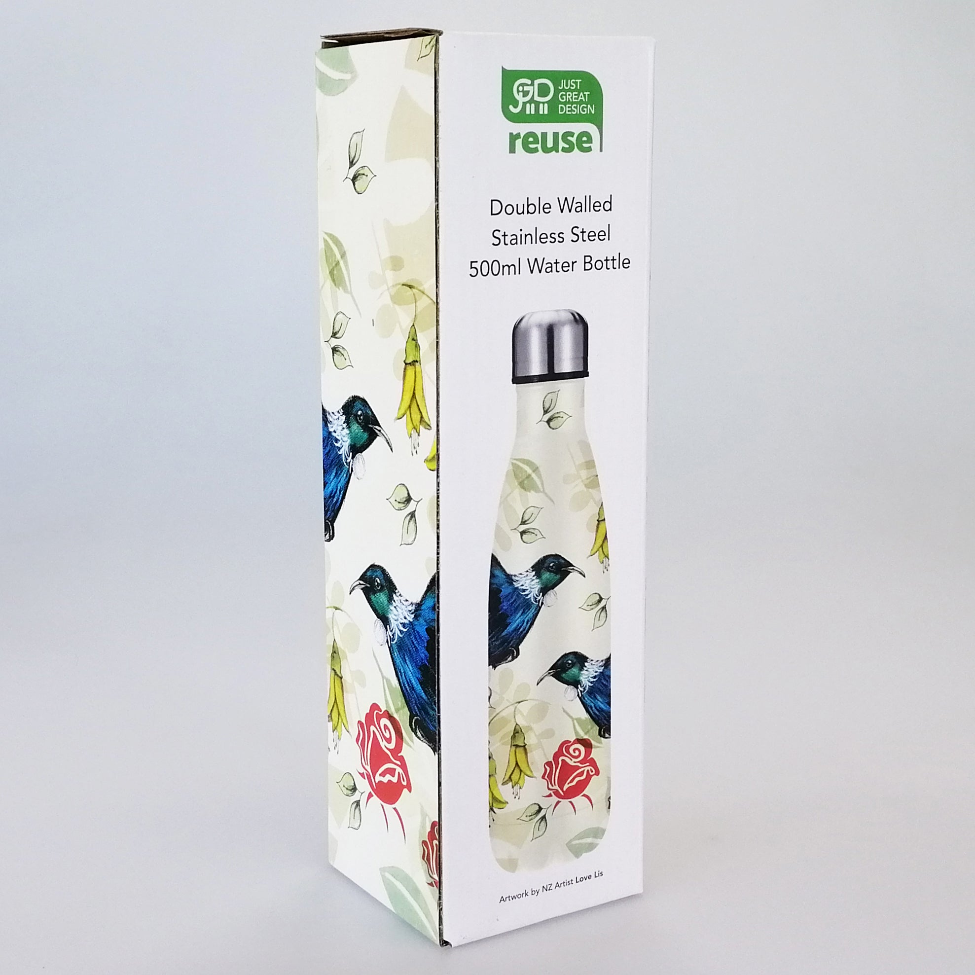 Double Walled Stainless Steel Bottle - Love Lis 500ml