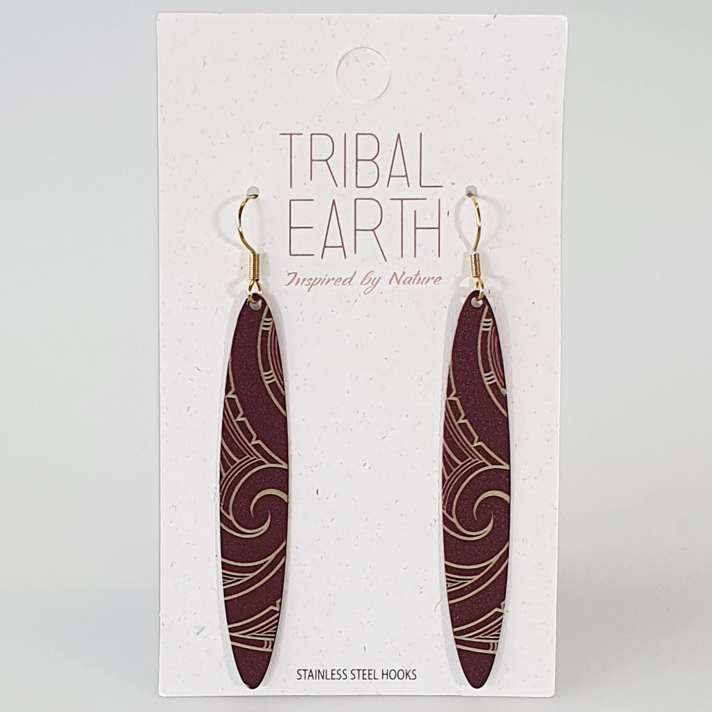 Tribal Earth - Kowhaiwhai Drop Earring Set