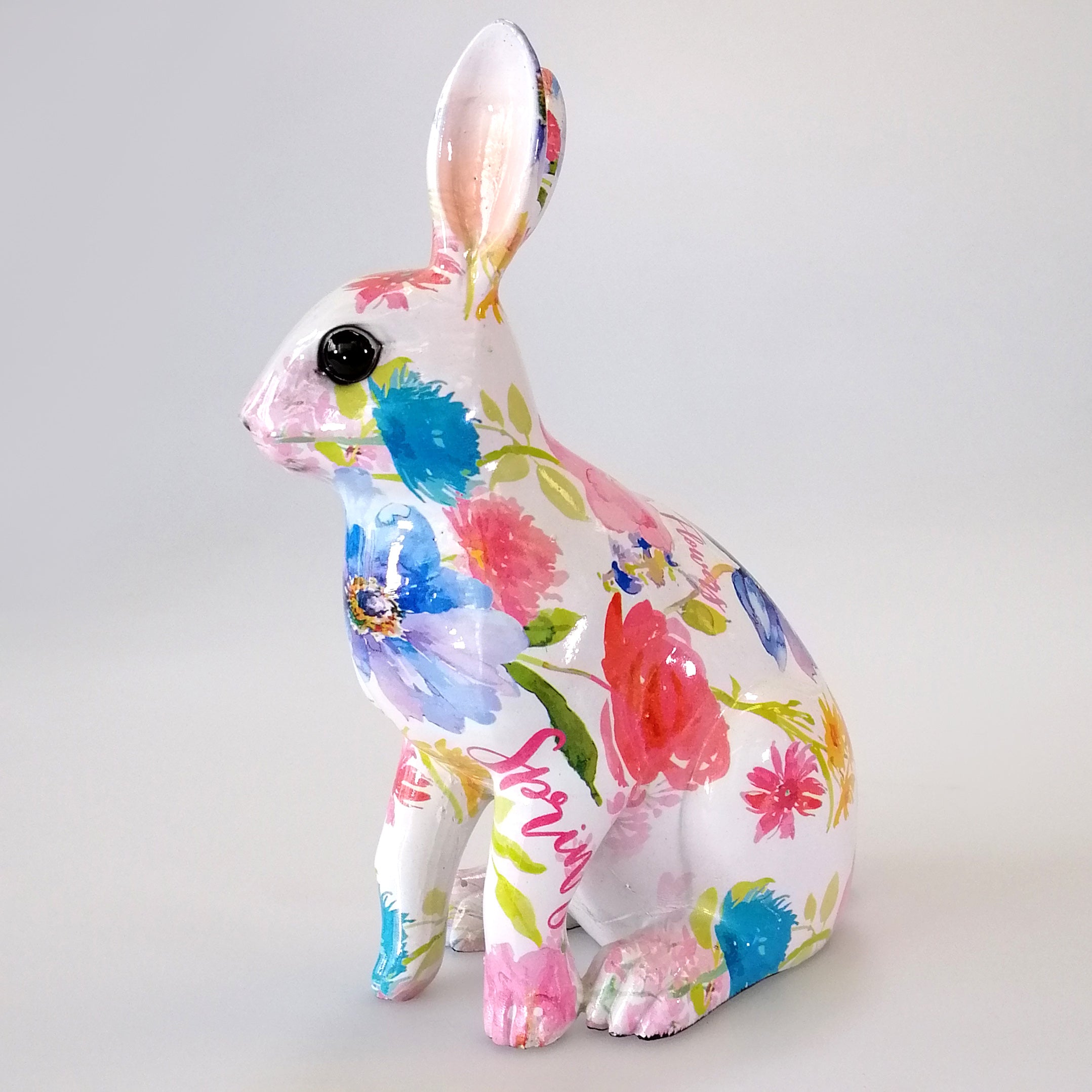 Floral Figurine - Rabbit 21cm