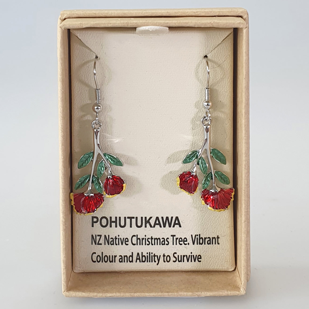 Kiwicraft - Pohutukawa Earrings