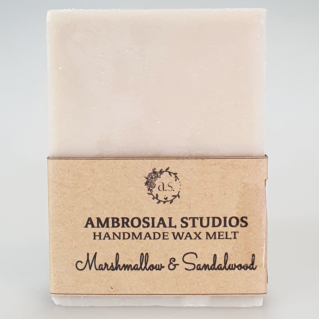 Ambrosial Studios - Handmade Wax Melt - Marshmallow and Sandalwood