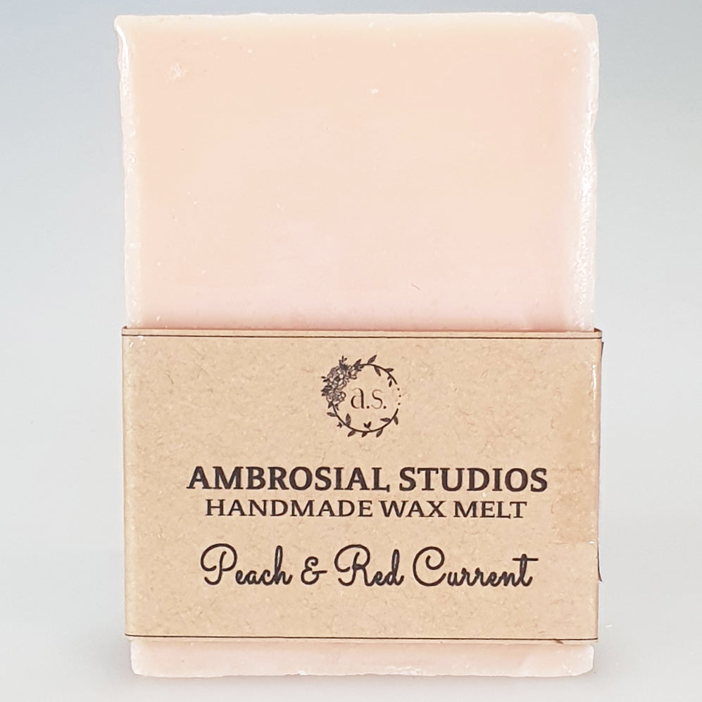 Ambrosial Studios - Handmade Wax Melt - Peach & Red Current