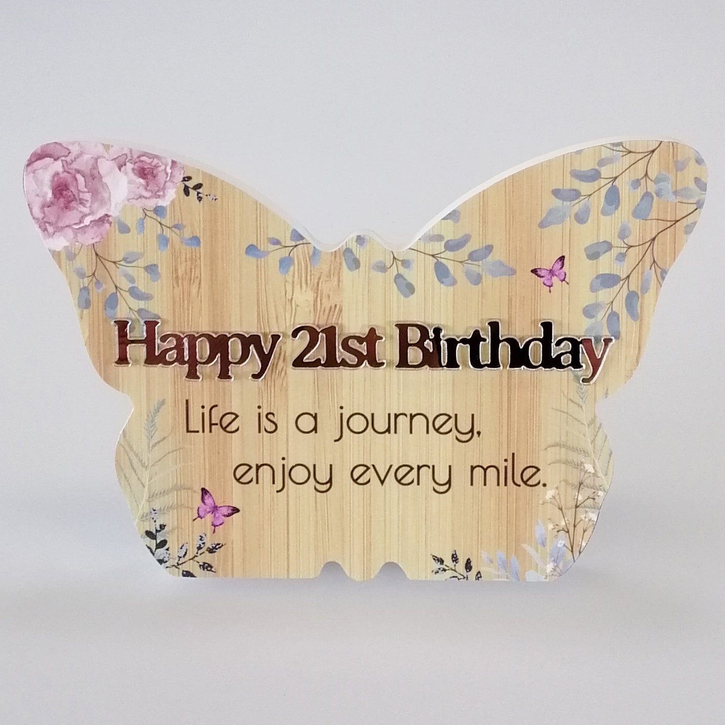 Happy 21st Birthday' Spring Butterfly Plaque