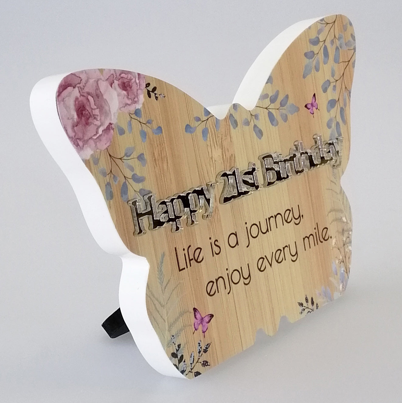 Happy 21st Birthday' Spring Butterfly Plaque