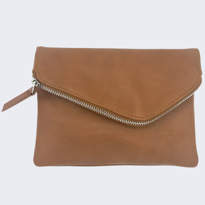 Tan sales clutch bag