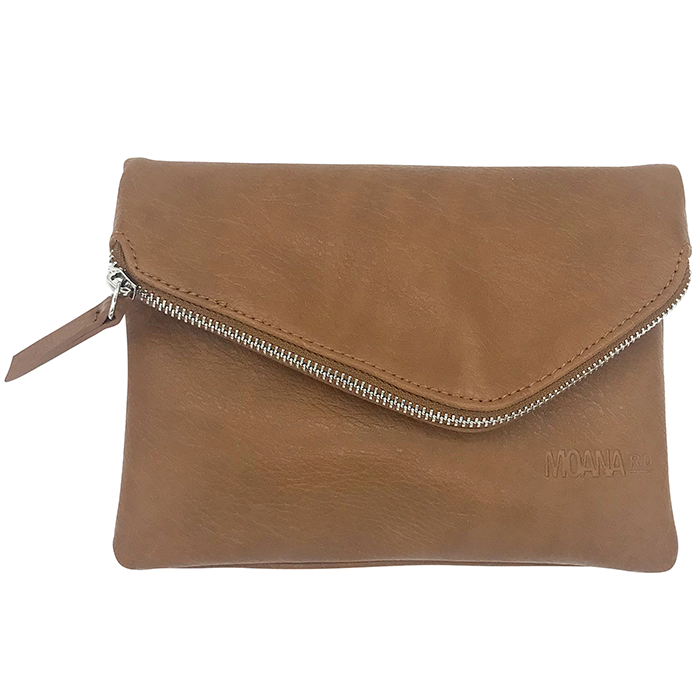 Grey Lynn' Clutch Bag - Tan