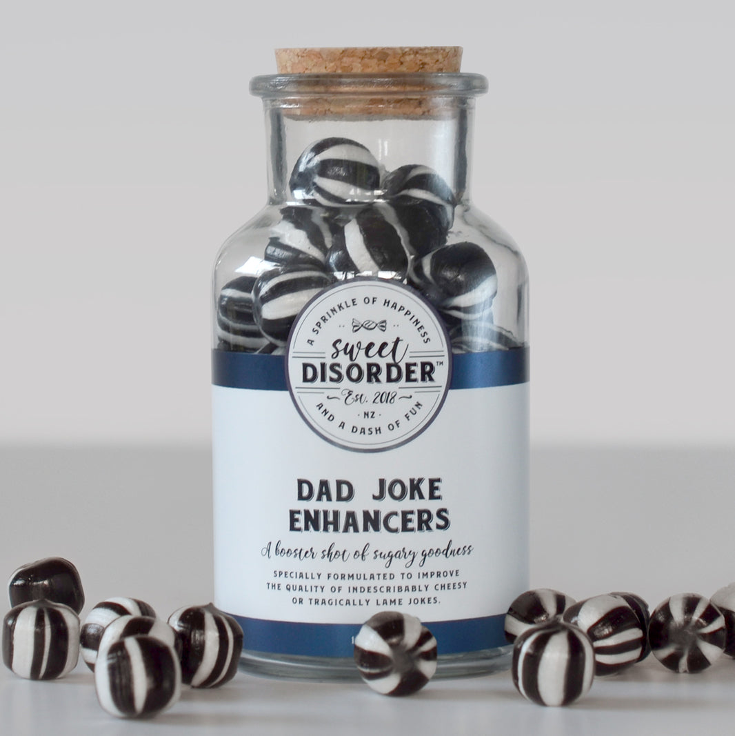 'Dad Joke Enhancers' Black Ball Candy - 190g
