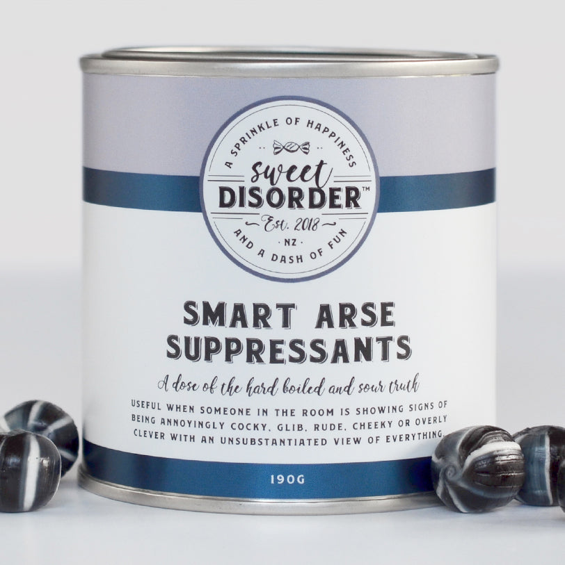 'Smart Arse Suppressants' Black Ball Candy - 190g