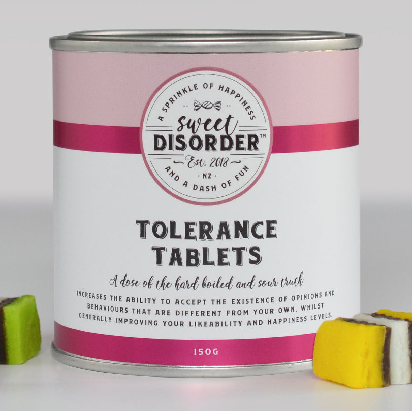 'Tolerance Tablets' Liquorice Allsorts Candy - 150g