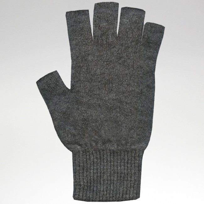 Fingerless Gloves - Possum Merino - Riverstone - Large