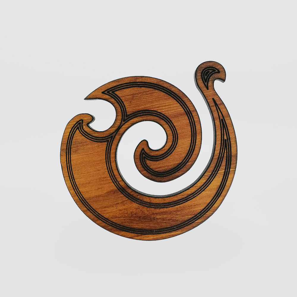 Wooden Koru Coaster Trivets - Set/6