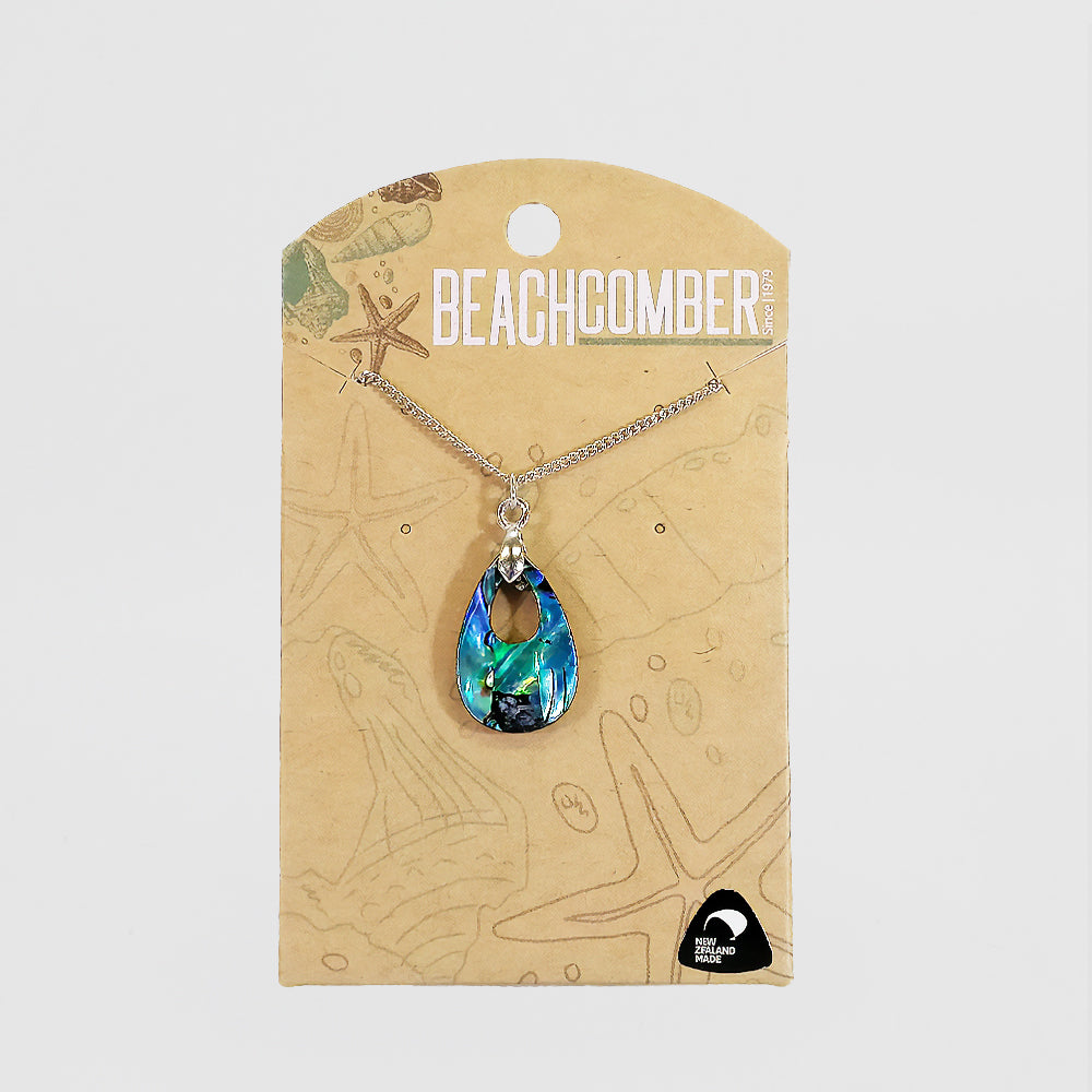 Paua Pendant - Small Teardrop