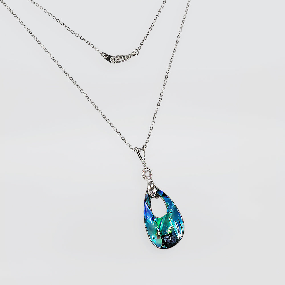 Paua Pendant - Small Teardrop
