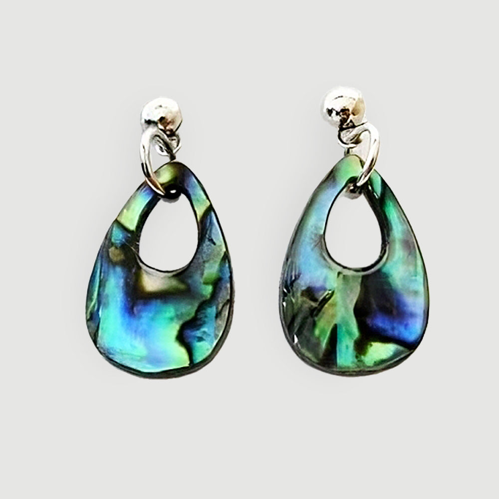 Paua Earrings - Tear-drop Design