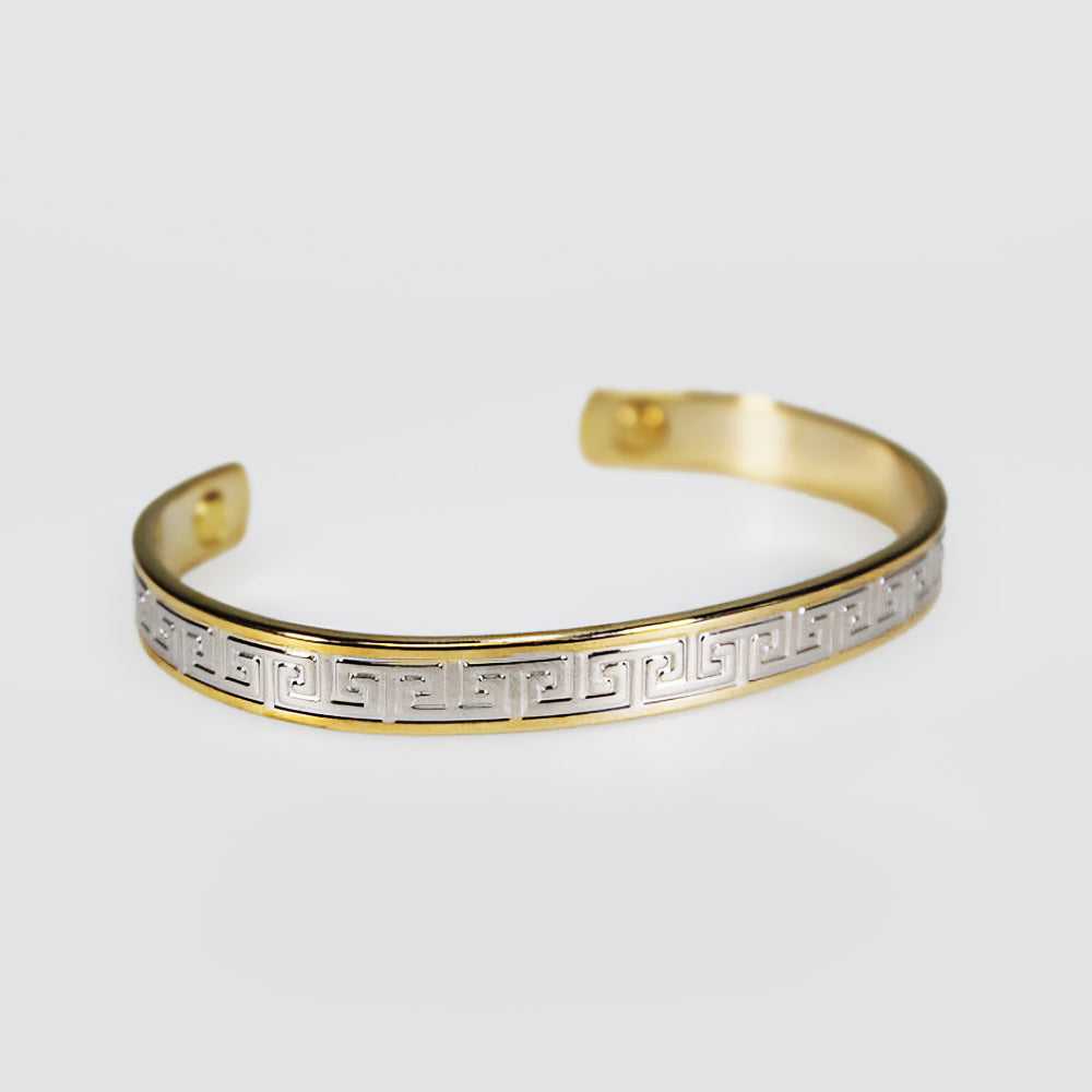 Maze Pattern Copper Bracelet