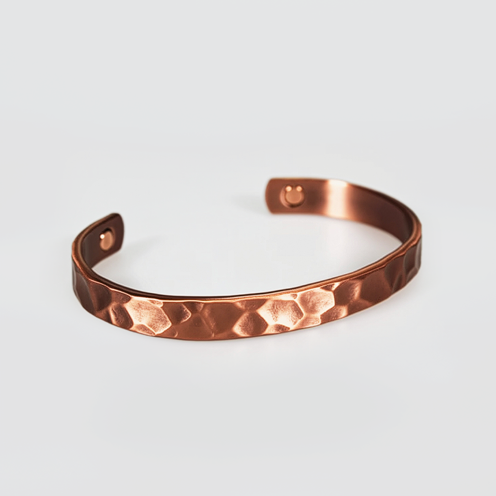 Beaten Copper Bracelets - Polished/Vintage