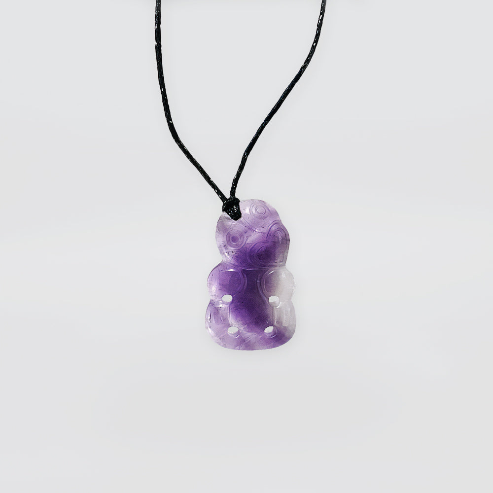 Amethyst Necklace - 'Hei Tiki'