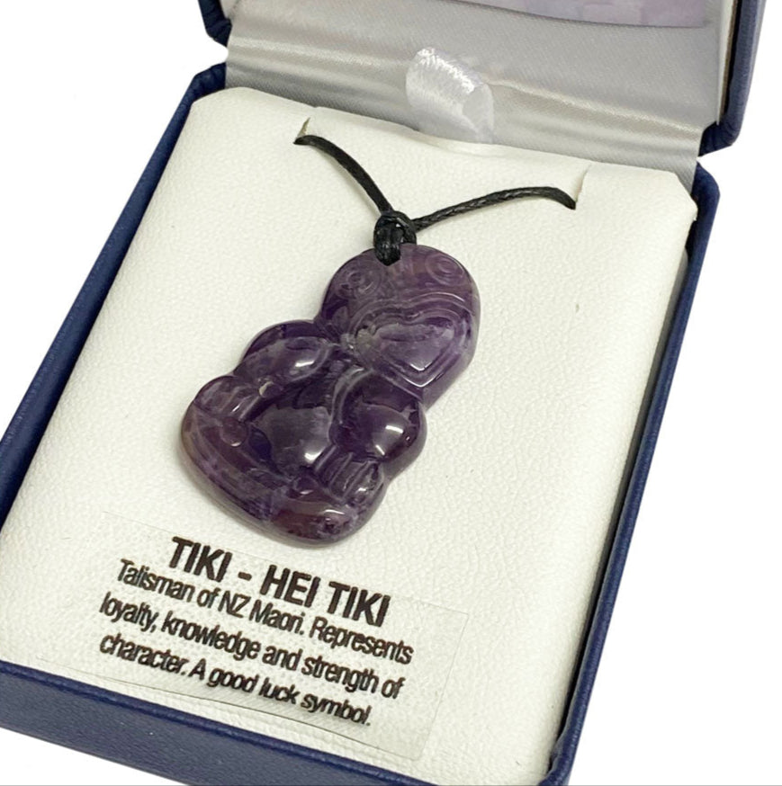 Amethyst Necklace - 'Hei Tiki'