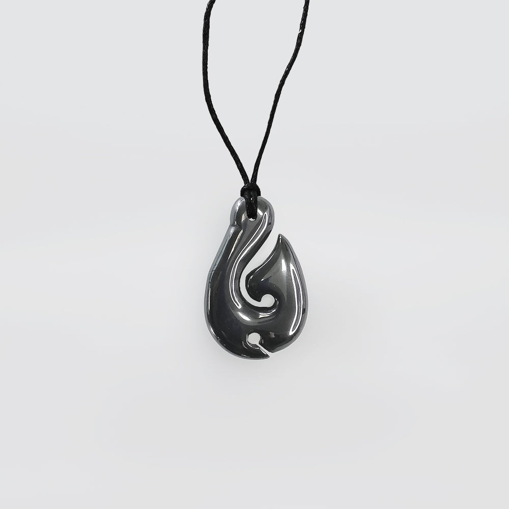 Hematite Necklace - 'Hei Matau'