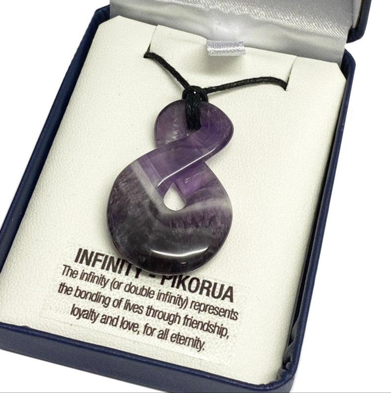 Amythest Necklace - 'Pikorua'