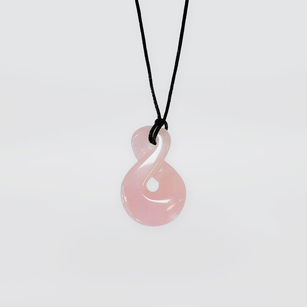 Rose Quartz Infinity Twist Necklace