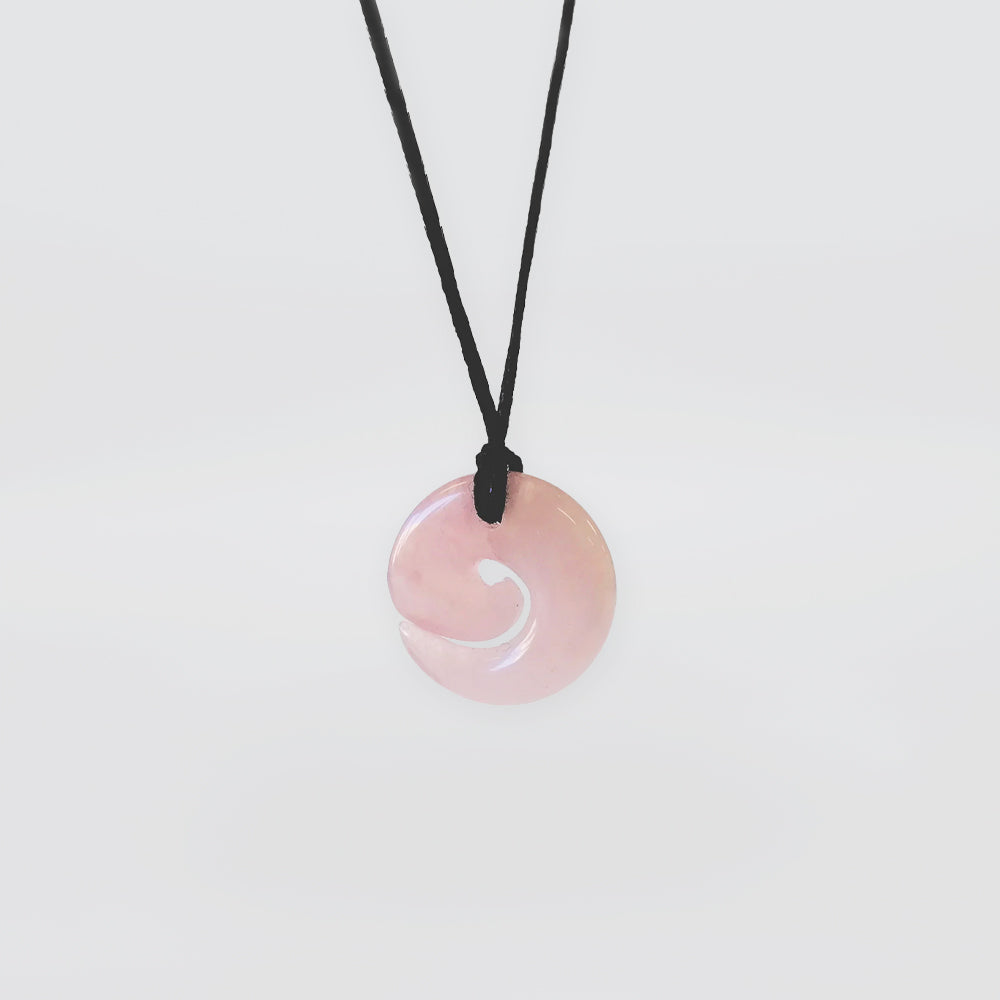 Rose Quartz Necklace - 'Koru'
