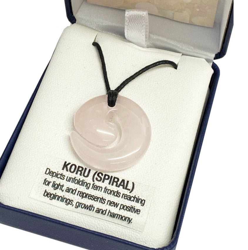 Rose Quartz Necklace - 'Koru'