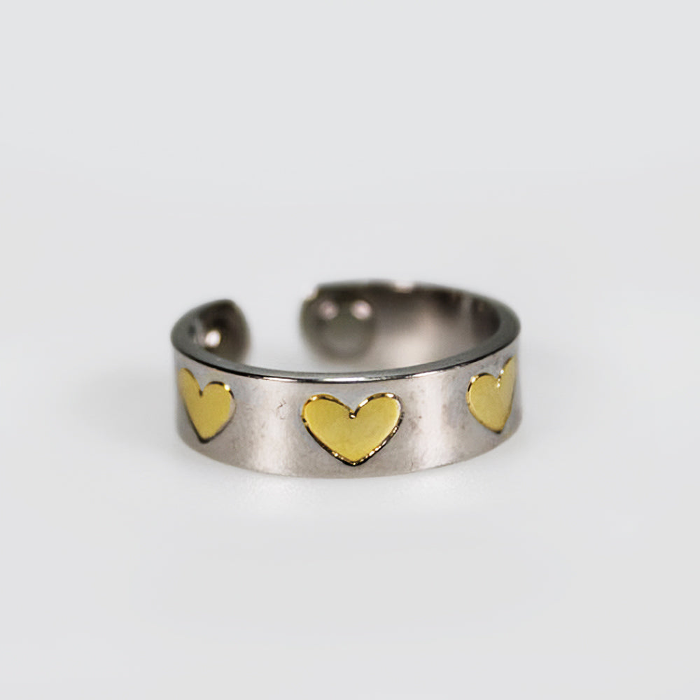 Hearts Copper Magnetic Ring