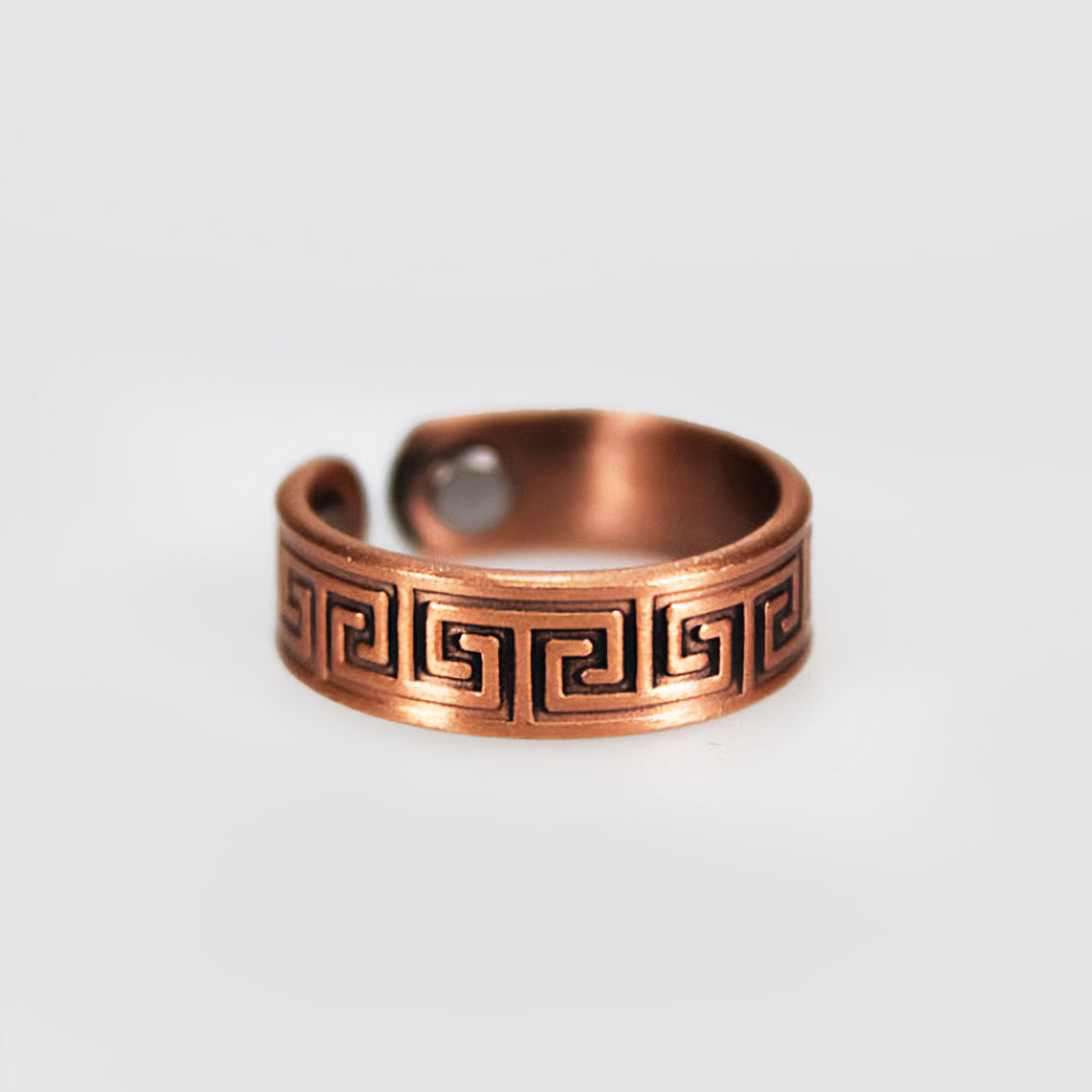 Maze Pattern Copper Magnetic Ring