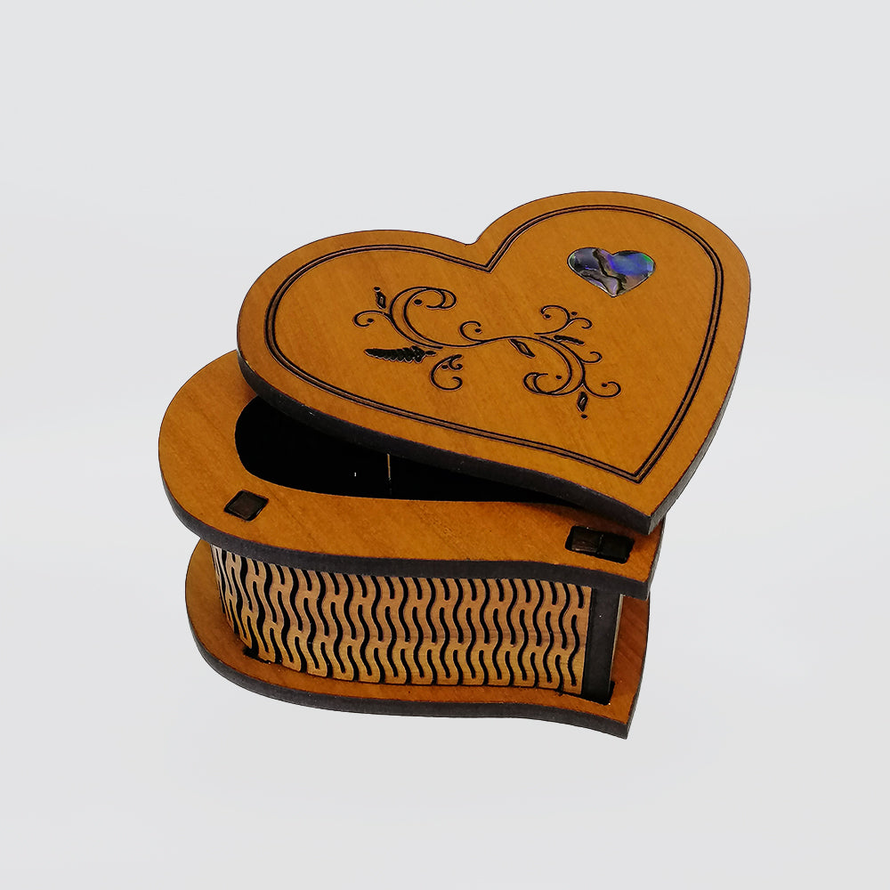 Heart Trinket Box - Paua Inlay