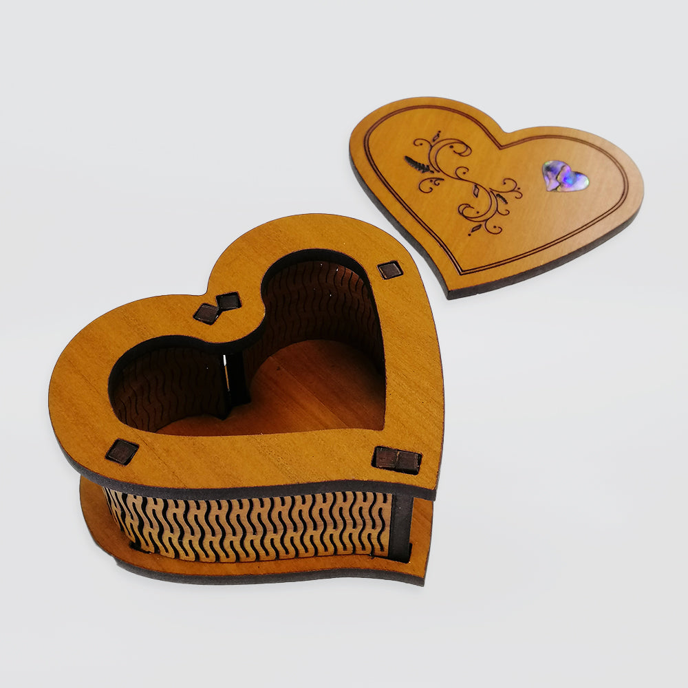 Heart Trinket Box - Paua Inlay